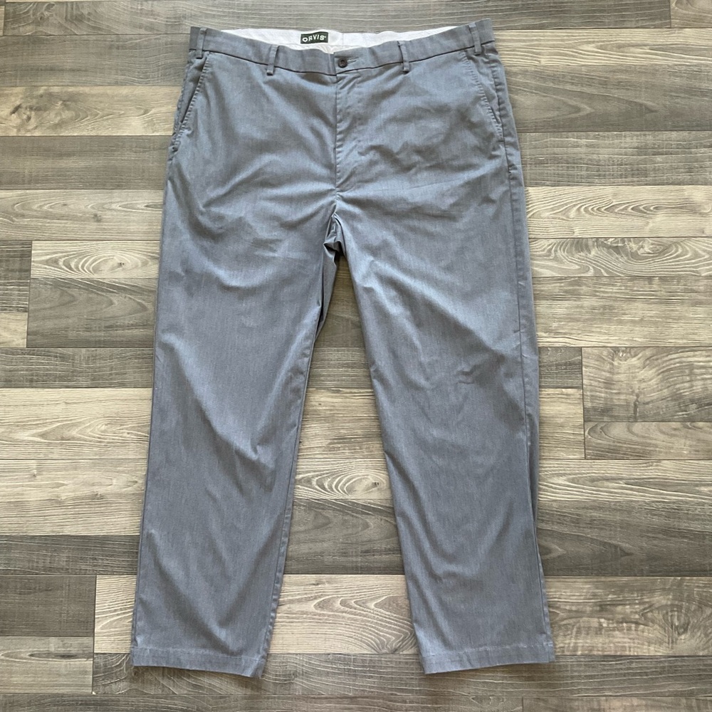44x30 Orvis Most Comfortable Pant Men’s 44 Heathered Grey Straight Leg 9852